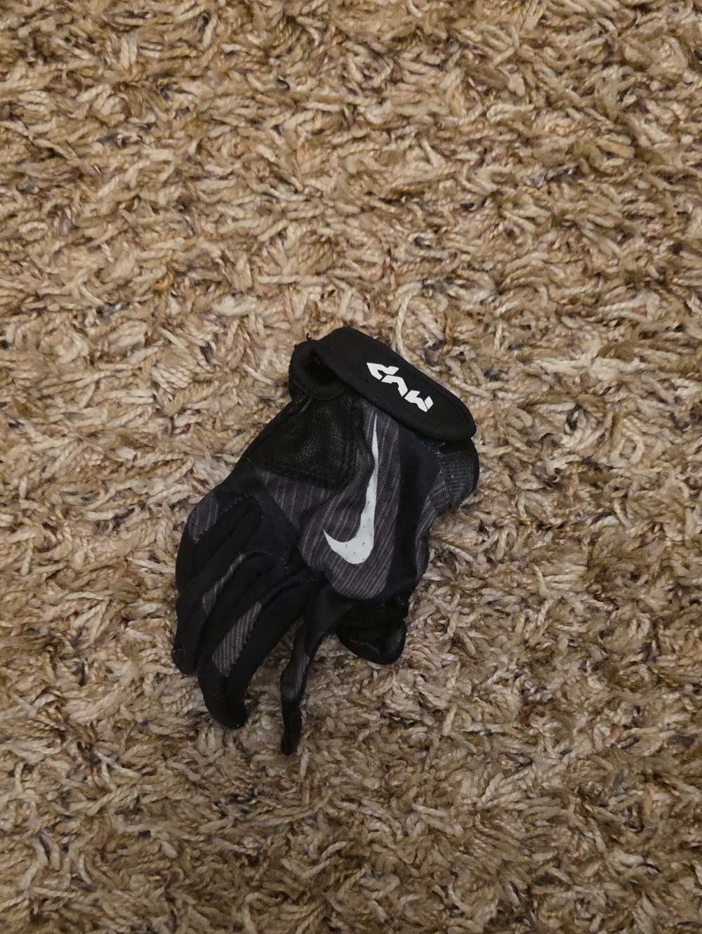 Nike Black kids baseball Gloves with White Swoosh